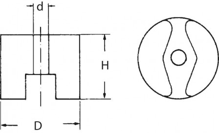 Aimant bouton 25,4x15,9mm 