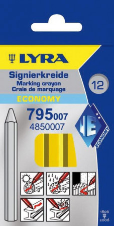 Craie de marquage 795 jau ne 12 pièce Lyra