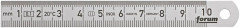 Règle graduée en acier so uple acier à ressort inox ydable écroui 100x13mm