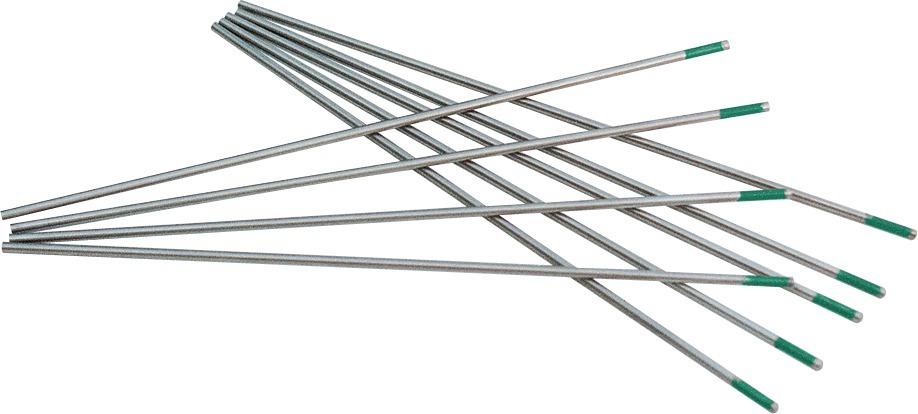 Electrode en tungstène verte D 2,0 x 175 mm