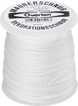 Cordeau polyamide 1,7mm 1 00m blanc 