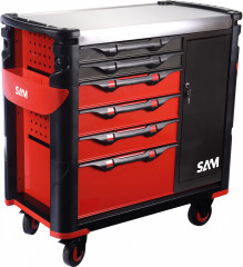 SERVANTE 41 - XXL 6 TIROIRS - AVEC ARMOIRE ET PLATEAU INOX