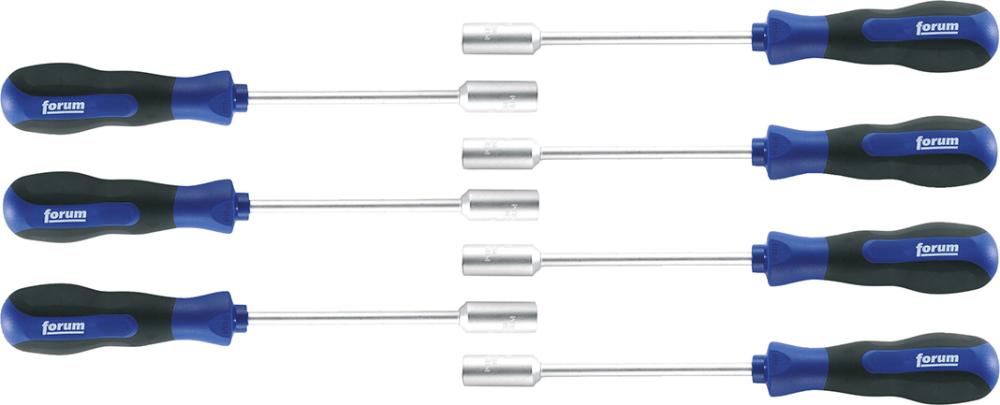 Jeu garn. clé à douille 7pcs. 5-13mm