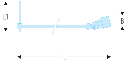 Clés à douilles en «&nbsp;T&nbsp;» à cardan avec poignée coulissante métriques