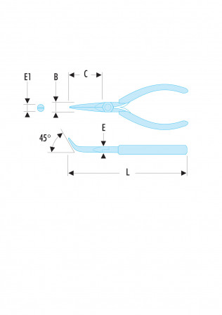 Pince de préhension Micro-Tech® à becs effilés coudés à 45°