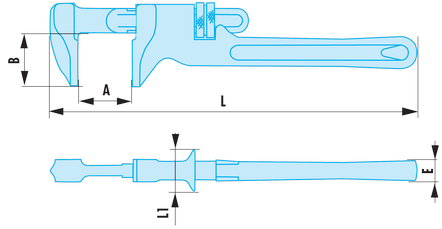 Clé à crémaillère ADF