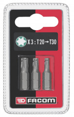 Jeu de 3 embouts standards série 1 Torx® T20-25-30