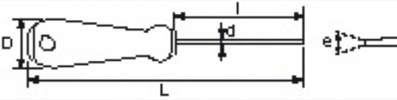 tournevis bimatiere s1 fente mecanicien 8x150