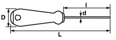 tournevis pozidriv 2x125 mm