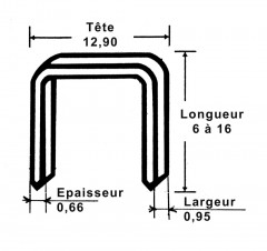 boite de 5000 agrafes de 6 mm