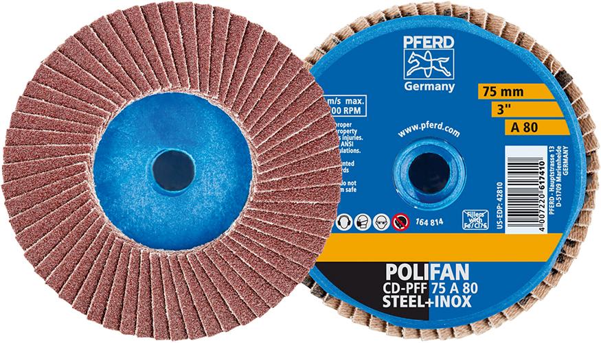 Mini-Polifan COMBIDISC 75 mm K 80 corindon 
