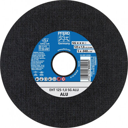 Meule à tronçonner droite pour aluminium A30NSG 115x1mm 
