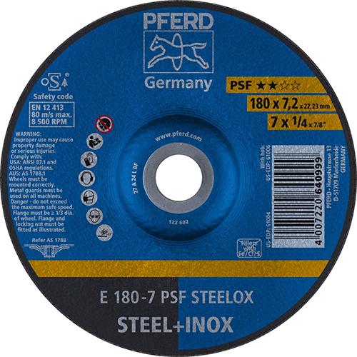 Meule d'ébarbage coudée PSFSTEELOX 180x7mm 