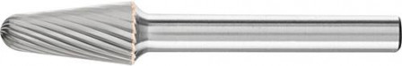 Fraise sur tige carbure forme conique bout arrondi 1020 3 6mm 10x20mm 