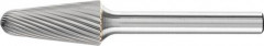 Fraise sur tige carbure forme conique bout arrondi 1225 3 6mm 12x25mm 