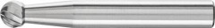 Fraise sur tige carbure forme sphérique 0605 3 6mm 6x5,4mm 