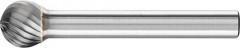 Fraise sur tige carbure forme sphérique 1009 3 6mm 10x9mm 