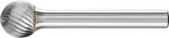 Fraise sur tige carbure forme sphérique 1210 3 6mm 12x10,8mm 