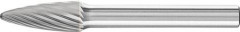 Fraise sur tige carbure forme ogive bout rond 0820 3 6mm 8x20mm 