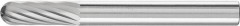Fraise sur tige carbure forme cyl. bout arrondi 0616 3 6mm 6x16mm 