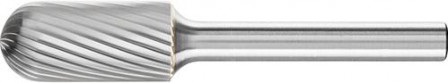 Fraise sur tige carbure forme cyl. bout arrondi 1225 3 6mm 12x25mm 