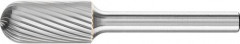 Fraise sur tige carbure forme cyl. bout arrondi 1225 3 6mm 12x25mm 