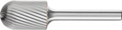 Fraise sur tige carbure forme cyl. bout arrondi 1625 3 6mm 16x25mm 