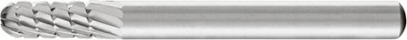 Fraise sur tige HSS forme cyl. bout arrondi C 0616 3 6mm 6x16mm 