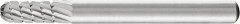 Fraise sur tige HSS forme cyl. bout arrondi C 0616 3 6mm 6x16mm 
