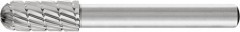 Fraise sur tige HSS forme cyl. bout arrondi C 0820 3 6mm 8x20mm 