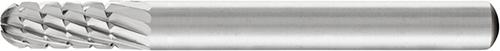 Fraise sur tige HSS forme cyl. bout arrondi C 0616 3 6mm 6x16mm 