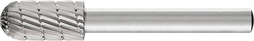 Fraise sur tige HSS forme cyl. bout arrondi C 1020 3 6mm 10x20mm 