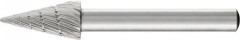Fraise sur tige HSS forme conique bout pointu G 1020 3 6mm 10x20mm 