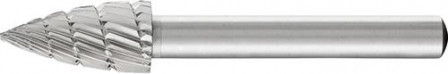 Fraise sur tige HSS forme ogive bout pointu K 1020 3 6mm 10x20mm 