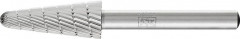 Fraise sur tige HSS forme conique bout rond L 1230 3 6mm 12x30mm 