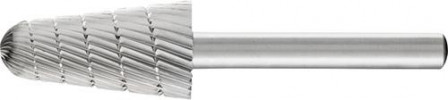 Fraise sur tige HSS forme conique bout rond L 1630 3 6mm 16x30mm 