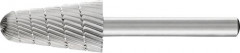 Fraise sur tige HSS forme conique bout rond L 1630 3 6mm 16x30mm 