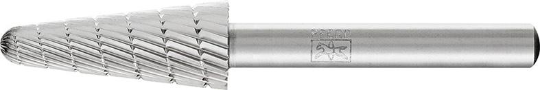 Fraise sur tige HSS forme conique bout rond L 1230 3 6mm 12x30mm 