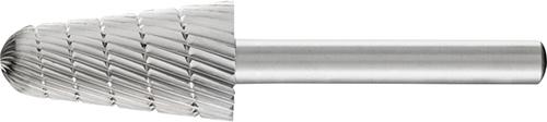 Fraise sur tige HSS forme conique bout rond L 1630 3 6mm 16x30mm 