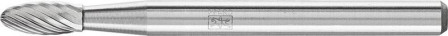 Mini-fraise sur tige carbure forme flamme 3B 0307 5 3mm 3x7mm 
