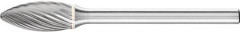 Mini-fraise sur tige carbure forme flamme 3B 0613 5 3mm 6x13mm 