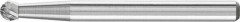 Mini-fraise sur tige carbure forme sphérique 0302 4 3mm 3x4mm 