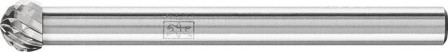 Mini-fraise sur tige carbure forme sphérique 0403 4 3mm 4x3mm 