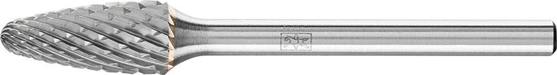 Mini-fraise sur tige carbure forme ogive bout rond 0613 4 3mm 6x13mm 