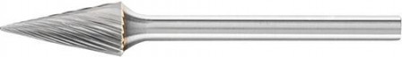 Mini-fraise sur tige carbure forme conique bout pointu 0613 5 3mm 6x13mm 