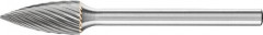 Mini-fraise sur tige carbure forme ogive bout pointu 0613 5 3mm 6x13mm 