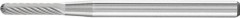 Mini-fraise sur tige carbure forme cyl. bout arrondi 0210 5 3mm 2x10mm 