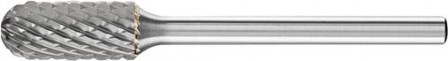 Mini-fraise sur tige carbure forme cyl. bout arrondi 0613 4 3mm 6x13mm 