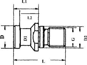 Tirettes courtes DIN69872 B SK50-M24 