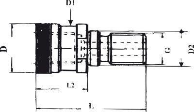 Tirettes courtes Ott SK40 -M16 avec filetage 